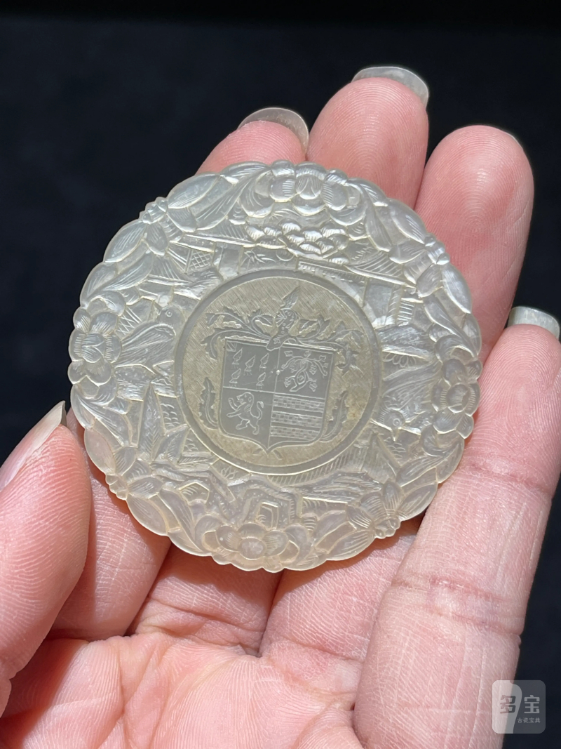 清乾隆 螺钿制徽章纹筹码一组十一件 - 图19